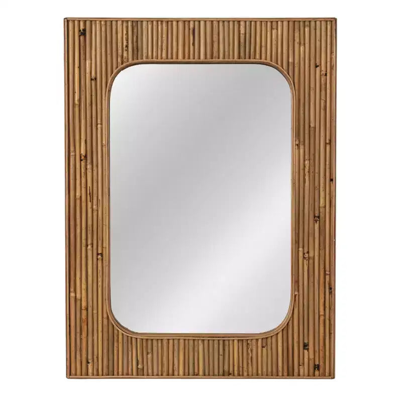 Miroir Mural Encadré en Rotin Naturel Storied Home
