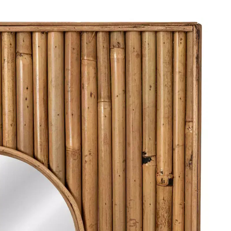 Miroir Mural Encadré en Rotin Naturel Storied Home