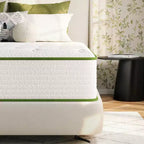 Matelas hybride Swedrea en mousse à mémoire de forme à gel rafraîchissant antistatique, fermeté moyenne, anti-sensibilité, blanc