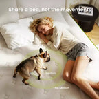 Matelas hybride Swedrea en mousse à mémoire de forme à gel rafraîchissant antistatique, fermeté moyenne, anti-sensibilité, blanc