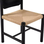 Chaises de salle à manger Christopher Knight Home Kayle de style moderne du milieu du siècle en bois d'acacia avec tissage en corde de papier
