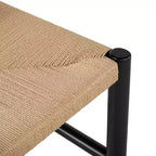 Chaises de salle à manger Christopher Knight Home Kayle de style moderne du milieu du siècle en bois d'acacia avec tissage en corde de papier