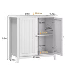 Meuble de rangement autoportant GDFStudio Lux Mid-Century Modern 80 cm à deux portes