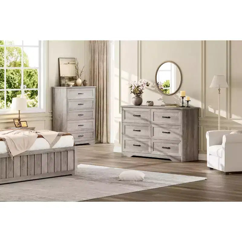Commode moderne à 6 tiroirs, organisateur de placards et de rangement pour vêtements, commode moderne