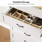 Commode moderne à 6 tiroirs, organisateur de placards et de rangement pour vêtements, commode moderne