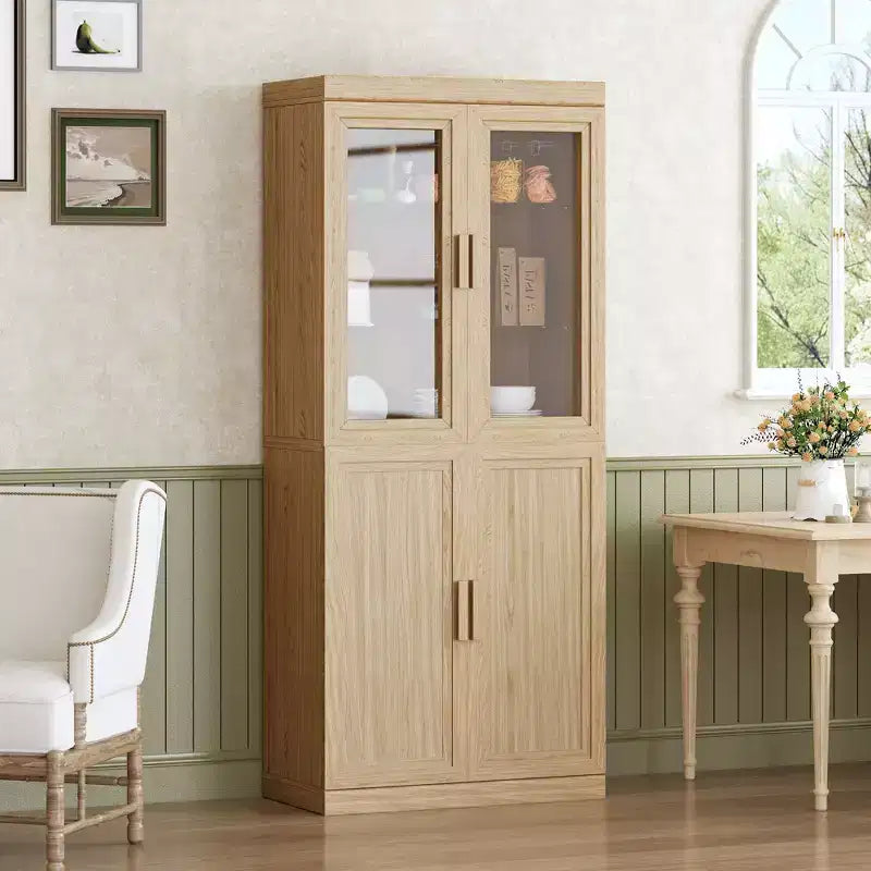 PexFix Meuble de Rangement sur Pied en Bois pour Cuisine avec Étagères et Portes Grande Capacité