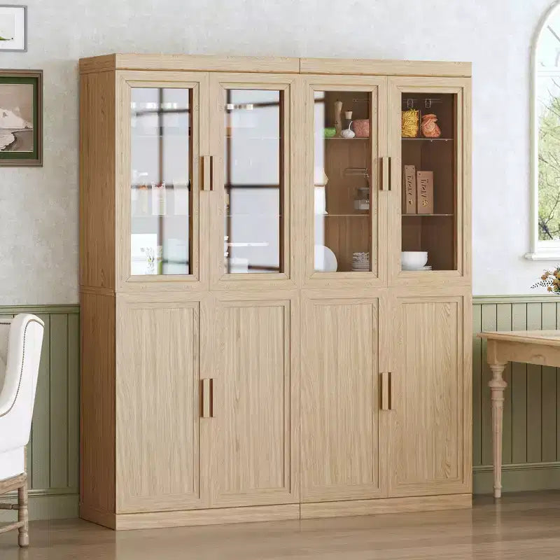 PexFix Meuble de Rangement sur Pied en Bois pour Cuisine avec Étagères et Portes Grande Capacité