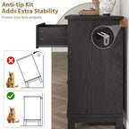 Commode 7 tiroirs Garvee pour chambre à coucher, commode de 137 cm de large avec rangement autonome, commode de rangement en bois pour salon, chambre à coucher
