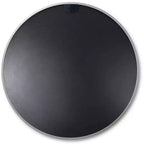 Miroir de courtoisie rond moderne en métal argenté à fixation murale pour salle de bain
