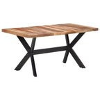 vidaXL Table de salle à manger en bois d'acacia massif miel 140 x 70 x 75 cm - 160 x 80 x 75 cm