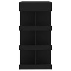 vidaXL Table de bar compacte et peu encombrante avec étagères de rangement - 100 x 50 x 101,5 cm - Design moderne en noir