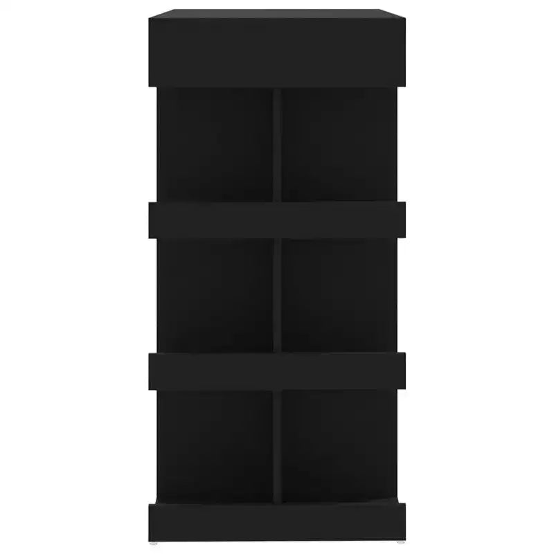vidaXL Table de bar compacte et peu encombrante avec étagères de rangement - 100 x 50 x 101,5 cm - Design moderne en noir