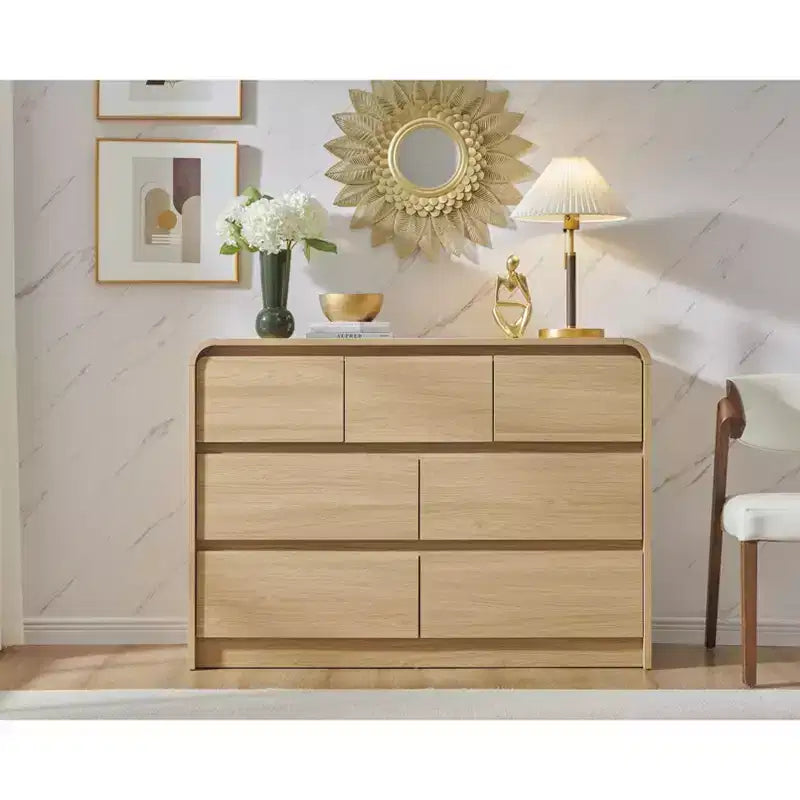 Commode verticale moderne Mastgoal à 6 tiroirs - Meuble de rangement en bois de 119 cm avec assemblage, commode pour chambre et salon