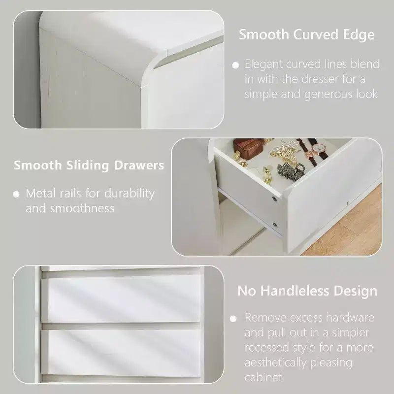 Commode verticale moderne Mastgoal à 6 tiroirs - Meuble de rangement en bois de 119 cm avec assemblage, commode pour chambre et salon