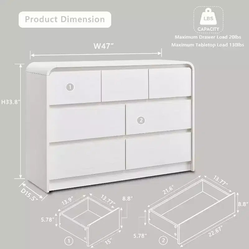 Commode verticale moderne Mastgoal à 6 tiroirs - Meuble de rangement en bois de 119 cm avec assemblage, commode pour chambre et salon