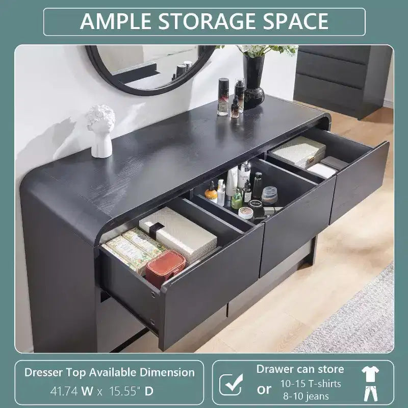 Commode verticale moderne Mastgoal à 6 tiroirs - Meuble de rangement en bois de 119 cm avec assemblage, commode pour chambre et salon