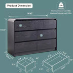 Commode verticale moderne Mastgoal à 6 tiroirs - Meuble de rangement en bois de 119 cm avec assemblage, commode pour chambre et salon