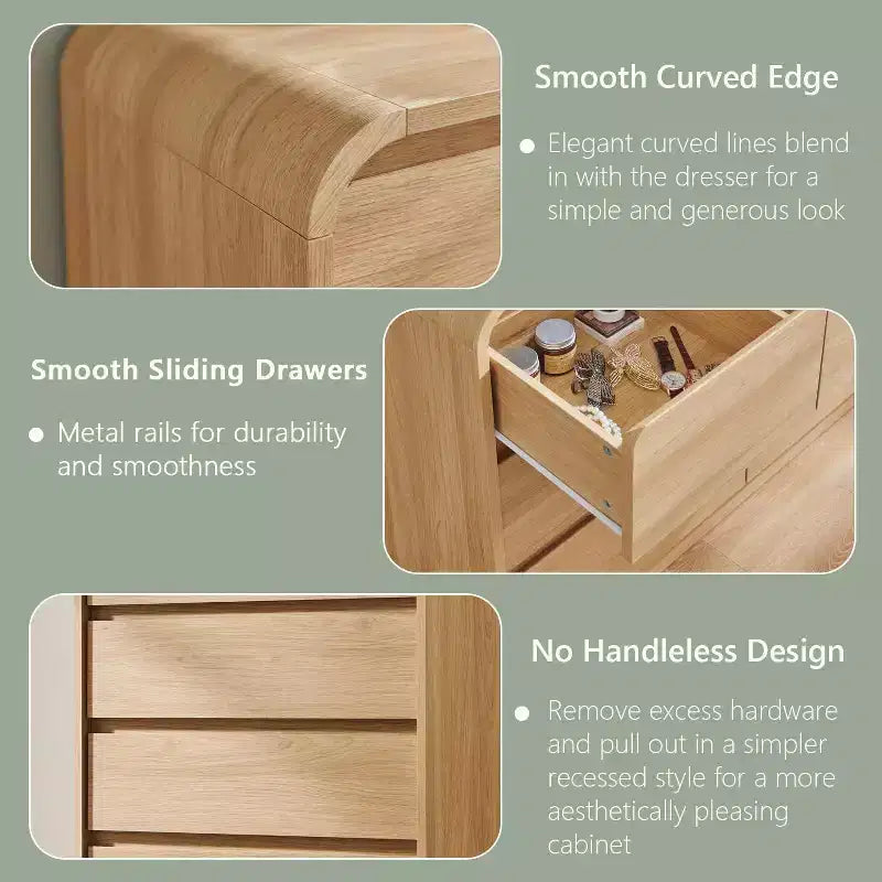 Commode verticale moderne Mastgoal à 6 tiroirs - Meuble de rangement en bois de 119 cm avec assemblage, commode pour chambre et salon