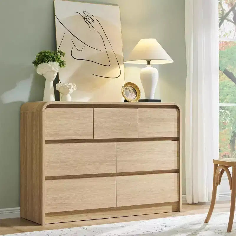 Commode verticale moderne Mastgoal à 6 tiroirs - Meuble de rangement en bois de 119 cm avec assemblage, commode pour chambre et salon