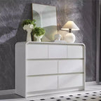 Commode verticale moderne Mastgoal à 6 tiroirs - Meuble de rangement en bois de 119 cm avec assemblage, commode pour chambre et salon