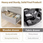 Commode 6 tiroirs pour chambre, Commode large, Meuble de rangement vertical autoportant, Commode de rangement en bois pour salon, couloir, entrée