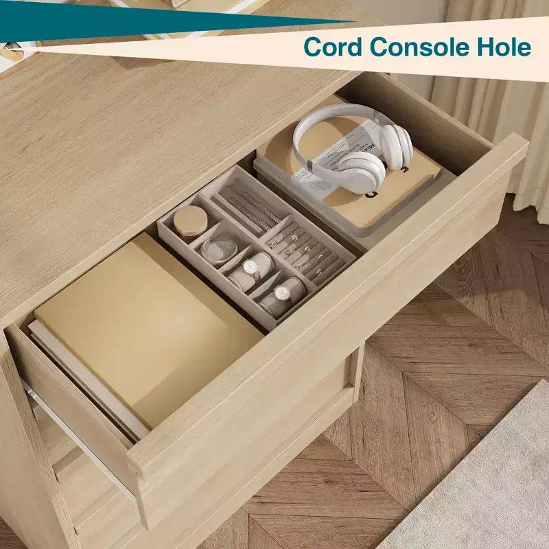 Commode pour chambre à coucher, avec grands tiroirs de rangement, organisateur moderne pour salon, chambre d'enfant, entrée