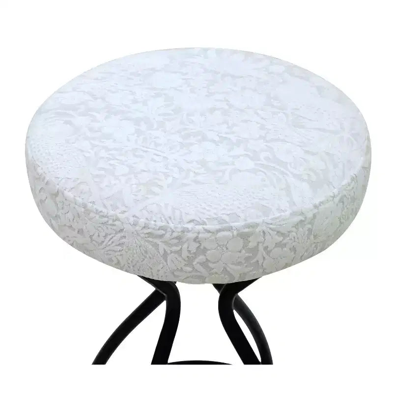 MAYEERTY Lot de 2 tabourets de bar 73,7 cm à imprimé floral - Tabourets de bar ronds rembourrés avec repose-pieds pour cuisine/salle à manger (noir et blanc)