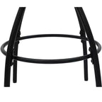 MAYEERTY Lot de 2 tabourets de bar 73,7 cm à imprimé floral - Tabourets de bar ronds rembourrés avec repose-pieds pour cuisine/salle à manger (noir et blanc)