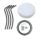 MAYEERTY Lot de 2 tabourets de bar 73,7 cm à imprimé floral - Tabourets de bar ronds rembourrés avec repose-pieds pour cuisine/salle à manger (noir et blanc)