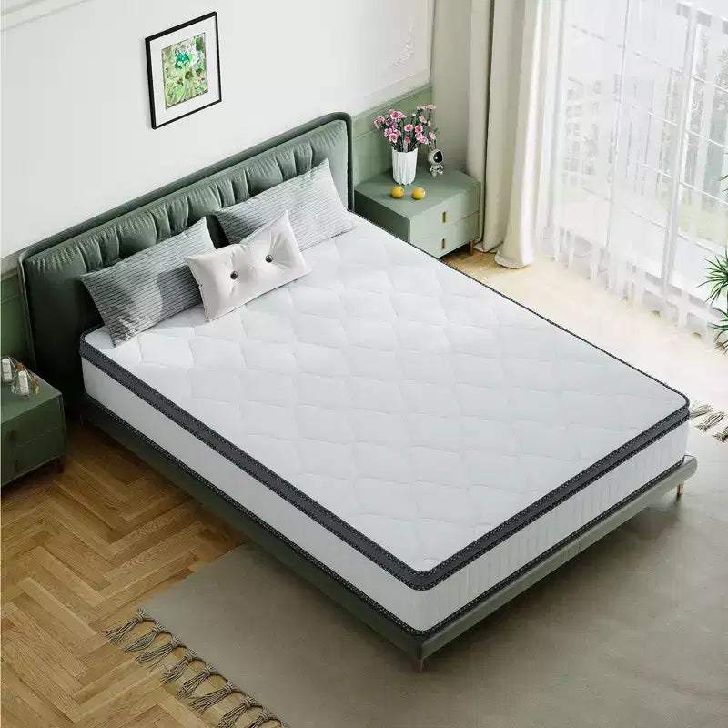 Matelas Hybride Swedrea, Mousse à Mémoire de Forme Respirante Refroidissante (Fermeté Moyenne), en Boîte, Blanc