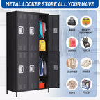Casier métallique pour employés 6 portes, armoire de rangement pour bureau et industrie, convient pour la maison, le bureau, la salle de sport, l'école
