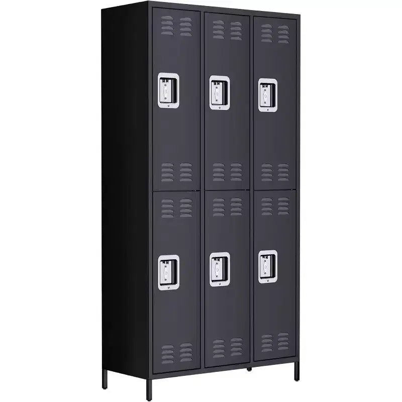 Casier métallique pour employés 6 portes, armoire de rangement pour bureau et industrie, convient pour la maison, le bureau, la salle de sport, l'école
