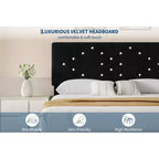 Cadre de lit en velours GustoWave, capitonnage vertical et lattes en bois robustes