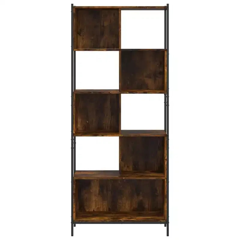 vidaXL Bibliothèque étagère pour bureau salon bois d'ingénierie – Chêne fumé