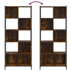vidaXL Bibliothèque étagère pour bureau salon bois d'ingénierie – Chêne fumé