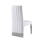 Meridian Furniture, Chaises de salle à manger Porsha en cuir végétalien, ensemble de 2