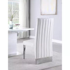 Meridian Furniture, Chaises de salle à manger Porsha en cuir végétalien, ensemble de 2