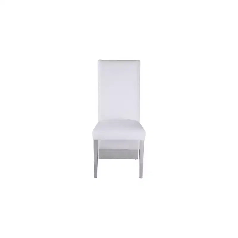 Meridian Furniture, Chaises de salle à manger Porsha en cuir végétalien, ensemble de 2