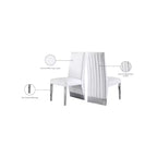 Meridian Furniture, Chaises de salle à manger Porsha en cuir végétalien, ensemble de 2