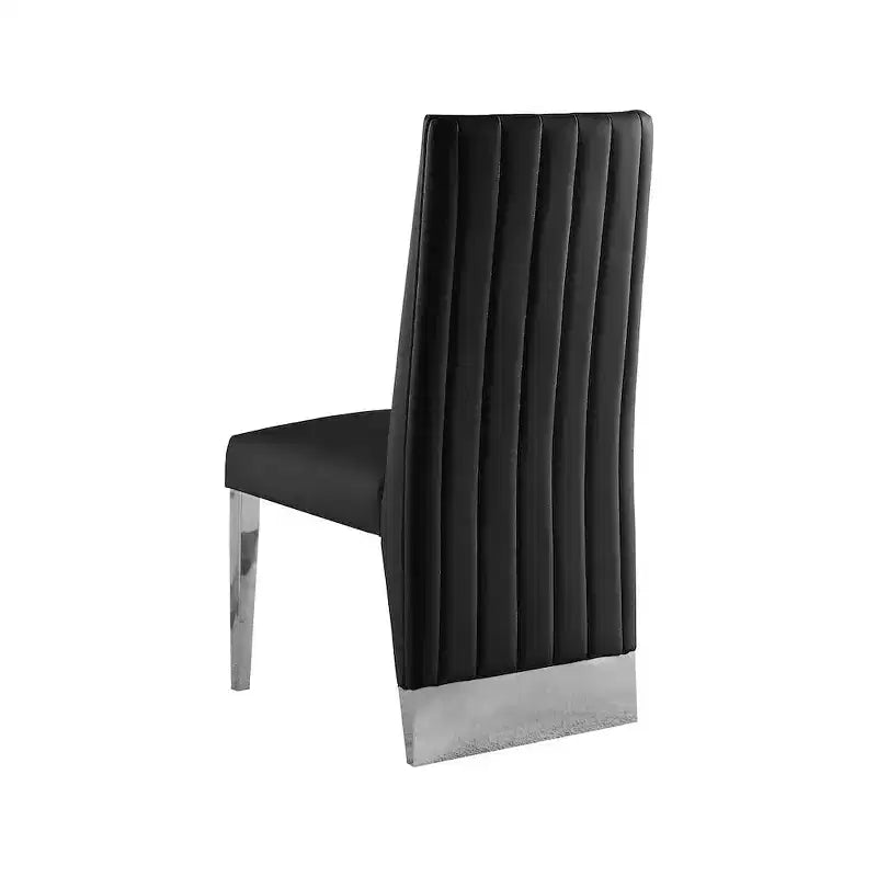Meridian Furniture, Chaises de salle à manger Porsha en cuir végétalien, ensemble de 2