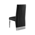 Meridian Furniture, Chaises de salle à manger Porsha en cuir végétalien, ensemble de 2