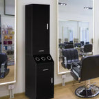 Karl Meuble de rangement pour barbier avec 2 tiroirs, étagère de rangement à 2 niveaux, 1 armoire de rangement