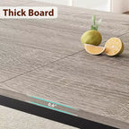 Table à manger industrielle CuisinSmart pour 6 à 8 personnes, grande table de cuisine en bois de 200 cm avec cadre en métal robuste