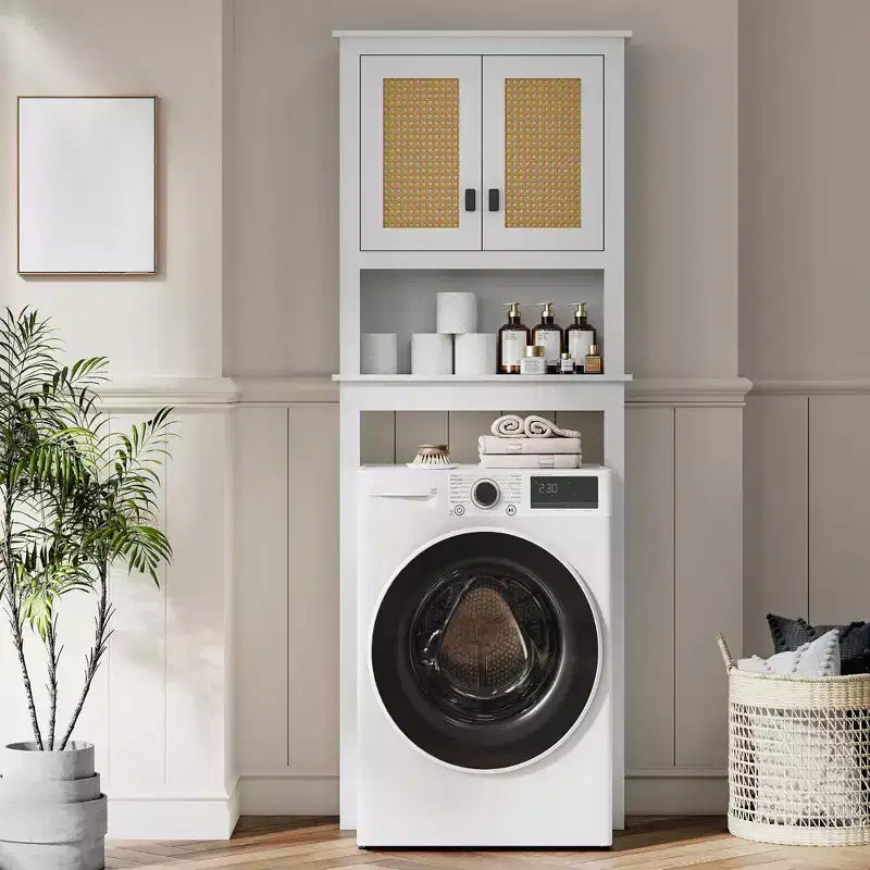 Meuble de rangement au-dessus des toilettes, Organisateur de salle de bain au-dessus des toilettes avec étagères réglables, Étagère WC autoportante peu encombrante pour salle de bain