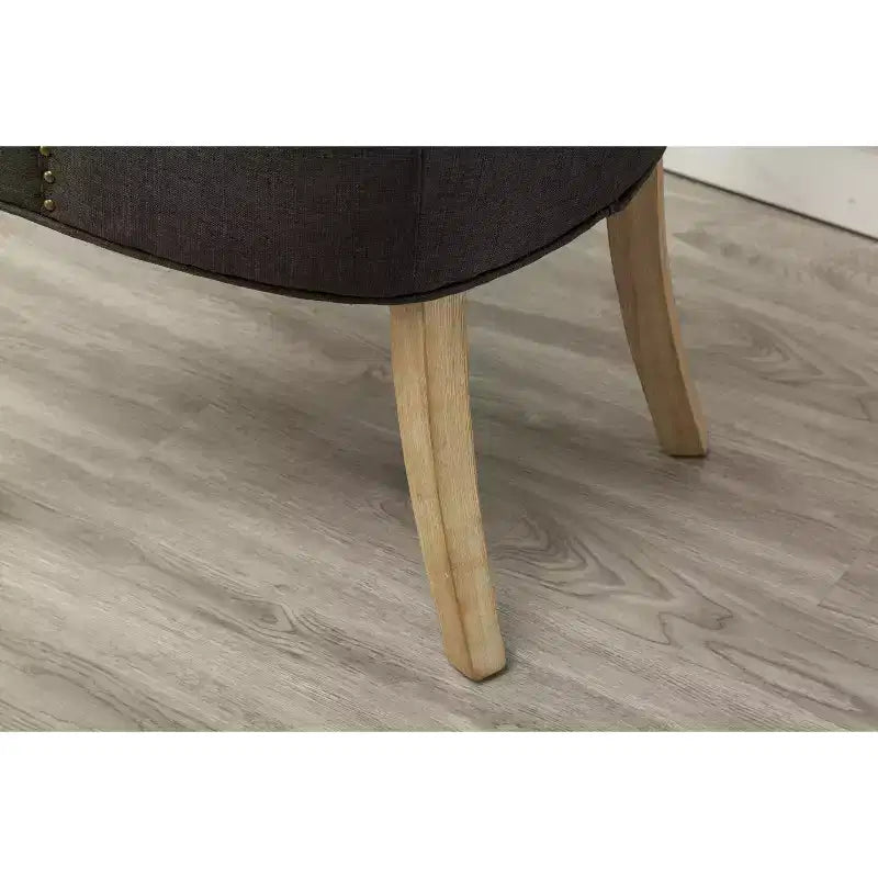 Lot de 2 chaises de salle à manger Okak Wingback, en bois massif, boutonnées et capitonnées avec garniture cloutée, chaises d'appoint pour salle à manger formelle