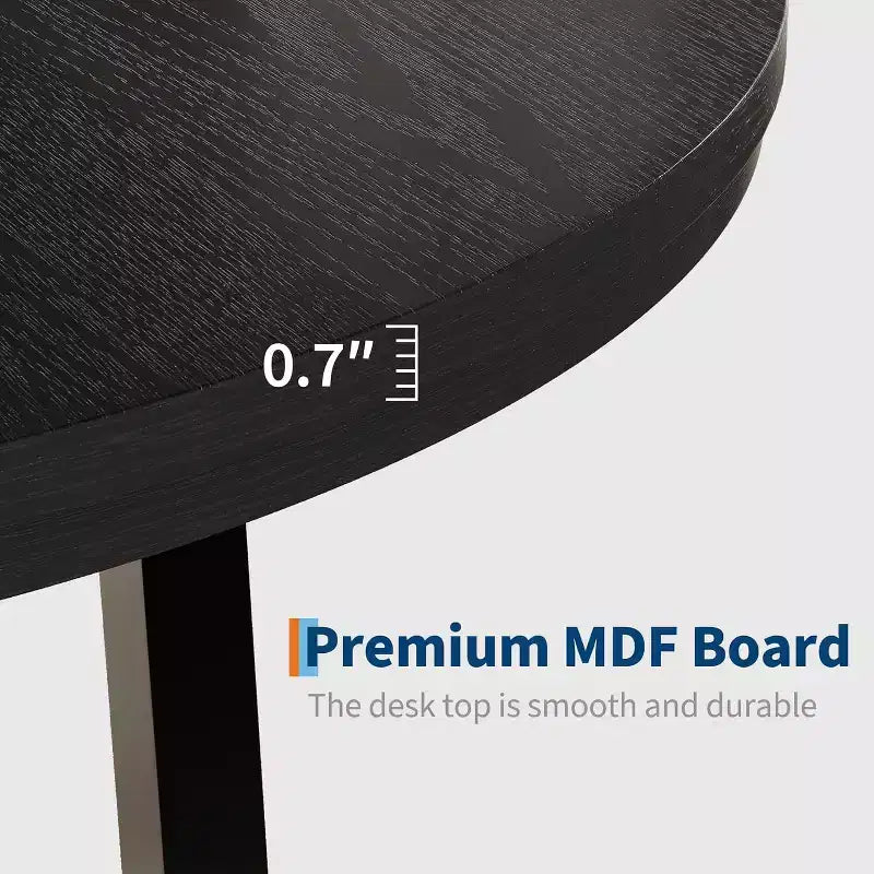 CuisinSmart Table à Manger Ronde de 120 cm, Table à Dîner Industrielle pour 4 à 6 Personnes, Table de Cuisine en Bois avec Cadre Métallique Robuste et Finition Rustique