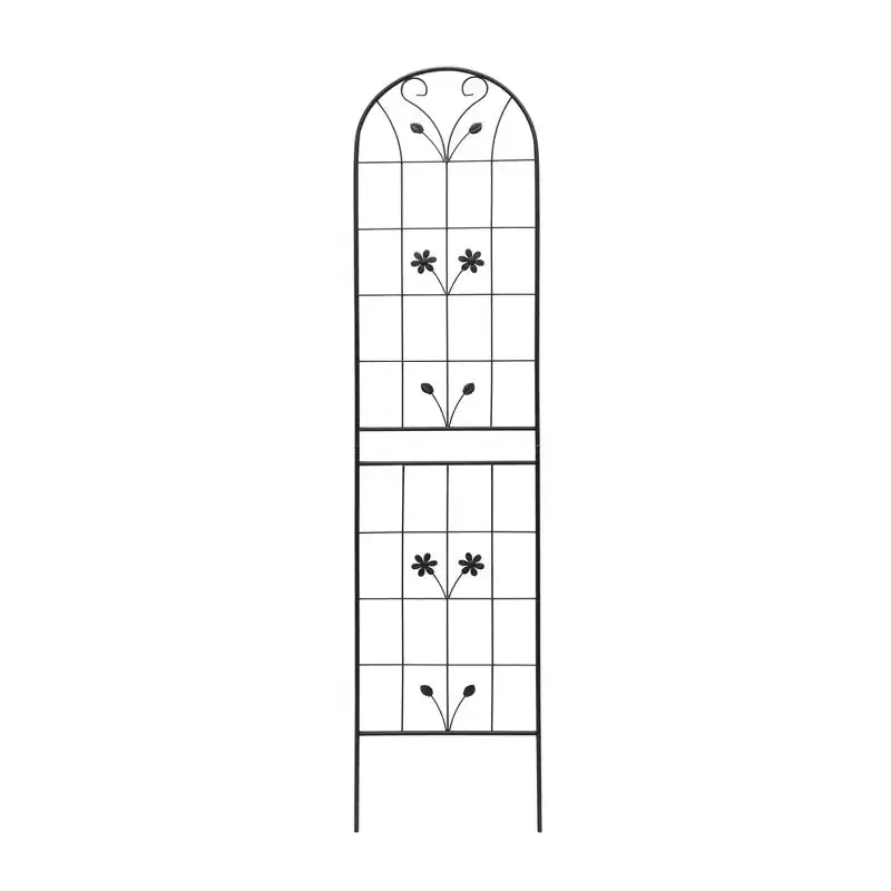 MAYEERTY Lot de 2 treillis de jardin en métal noir antirouille de 220 x 50 cm pour plantes grimpantes