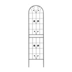 MAYEERTY Lot de 2 treillis de jardin en métal noir antirouille de 220 x 50 cm pour plantes grimpantes