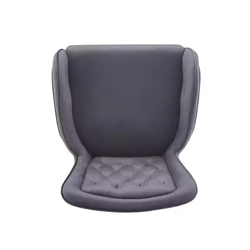 MAYEERTY Lot de 2 tabourets de bar hauteur comptoir 73 cm, revêtement velours, pieds dorés avec repose-pieds, gris pour îlot de cuisine