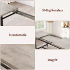 Ensemble de table à manger extensible Garvee pour 4-6 personnes, grande table rectangulaire avec 2 bancs rembourrés, ensemble de table de cuisine extensible pour appartement, petit espace